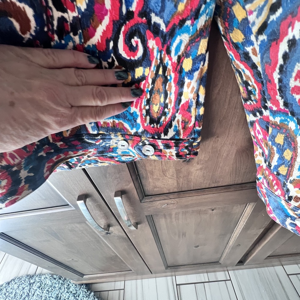 Ruby Rd.-Paisley Print Jacket Size 14 - Picture 13 of 16